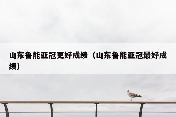 山东鲁能亚冠更好成绩（山东鲁能亚冠最好成绩）