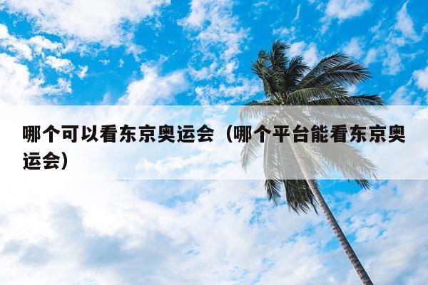 哪个可以看东京奥运会（哪个平台能看东京奥运会）