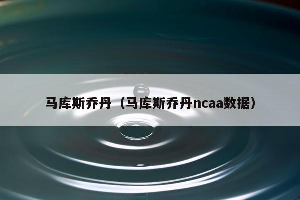 马库斯乔丹（马库斯乔丹ncaa数据）