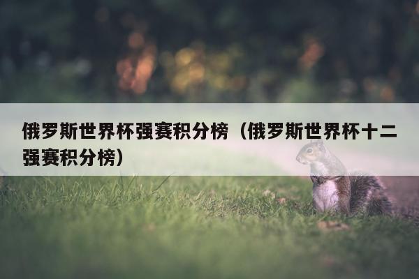 俄罗斯世界杯强赛积分榜（俄罗斯世界杯十二强赛积分榜）