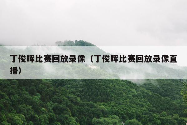 丁俊晖比赛回放录像（丁俊晖比赛回放录像直播）