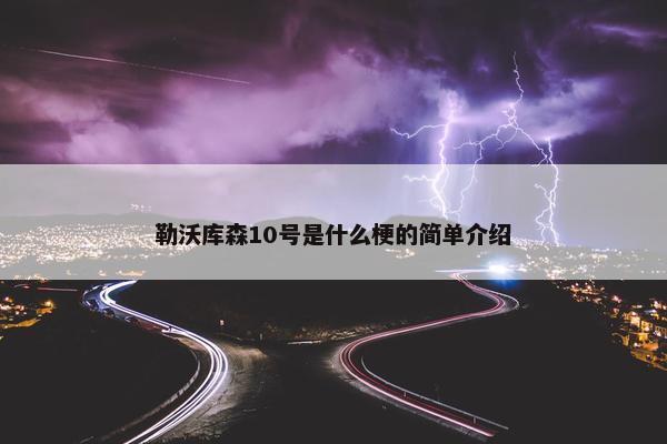 勒沃库森10号是什么梗的简单介绍