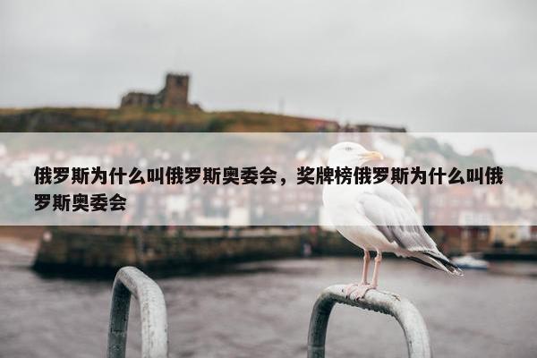 俄罗斯为什么叫俄罗斯奥委会，奖牌榜俄罗斯为什么叫俄罗斯奥委会