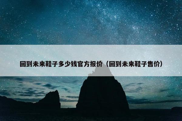 回到未来鞋子多少钱官方报价（回到未来鞋子售价）