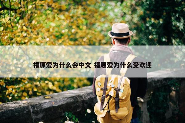 福原爱为什么会中文 福原爱为什么受欢迎