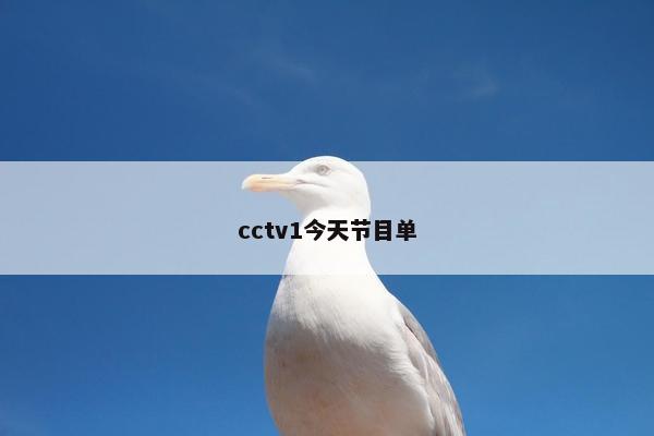 cctv1今天节目单