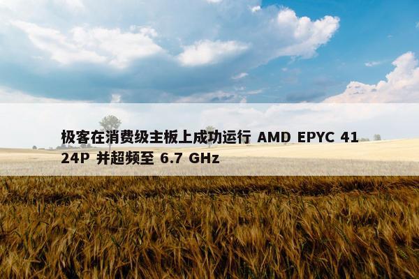 极客在消费级主板上成功运行 AMD EPYC 4124P 并超频至 6.7 GHz