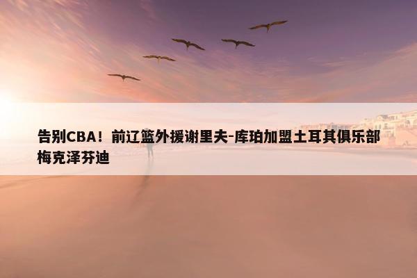 告别CBA！前辽篮外援谢里夫-库珀加盟土耳其俱乐部梅克泽芬迪