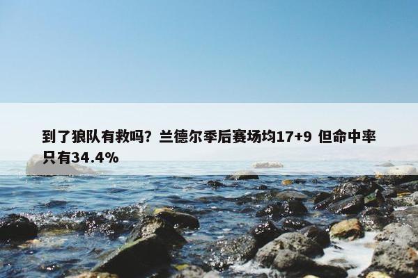 到了狼队有救吗？兰德尔季后赛场均17+9 但命中率只有34.4%