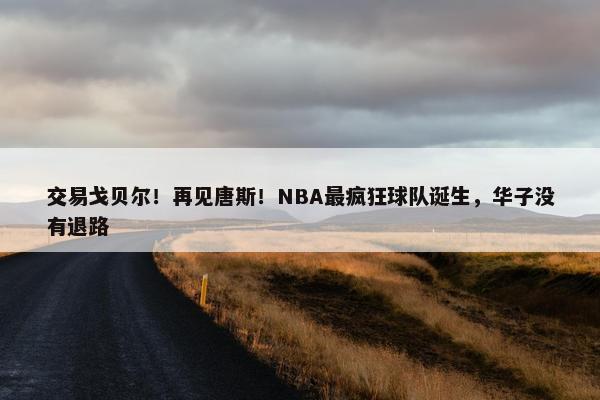 交易戈贝尔！再见唐斯！NBA最疯狂球队诞生，华子没有退路