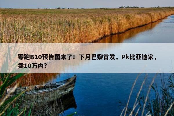 零跑B10预告图来了！下月巴黎首发，Pk比亚迪宋，卖10万内？