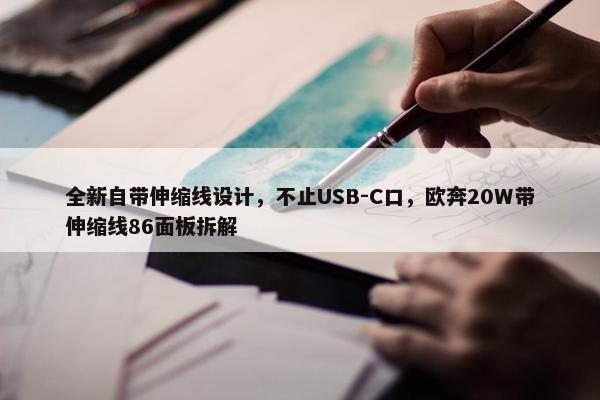 全新自带伸缩线设计，不止USB-C口，欧奔20W带伸缩线86面板拆解