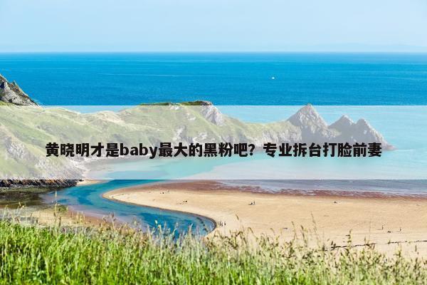 黄晓明才是baby最大的黑粉吧？专业拆台打脸前妻