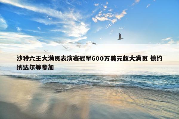 沙特六王大满贯表演赛冠军600万美元超大满贯 德约纳达尔等参加