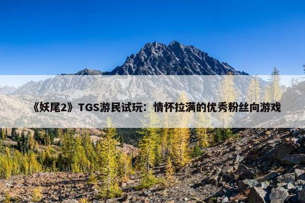 《妖尾2》TGS游民试玩：情怀拉满的优秀粉丝向游戏