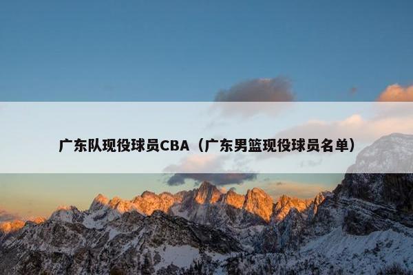 广东队现役球员CBA（广东男篮现役球员名单）