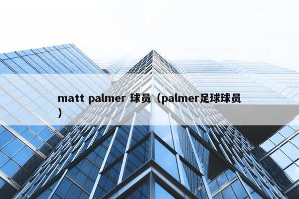 matt palmer 球员（palmer足球球员）