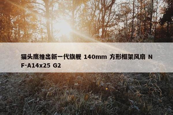 猫头鹰推出新一代旗舰 140mm 方形框架风扇 NF-A14x25 G2