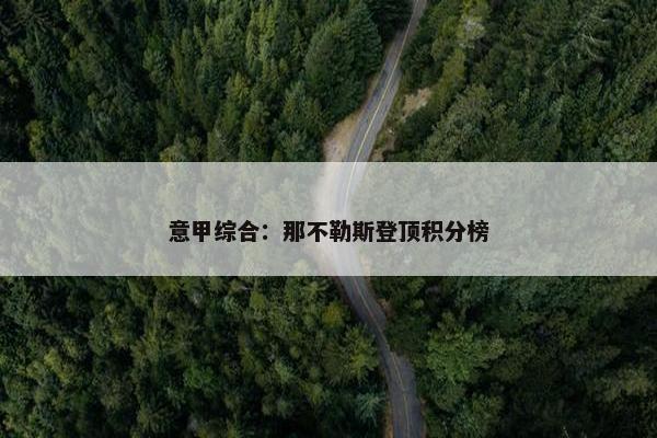 意甲综合：那不勒斯登顶积分榜