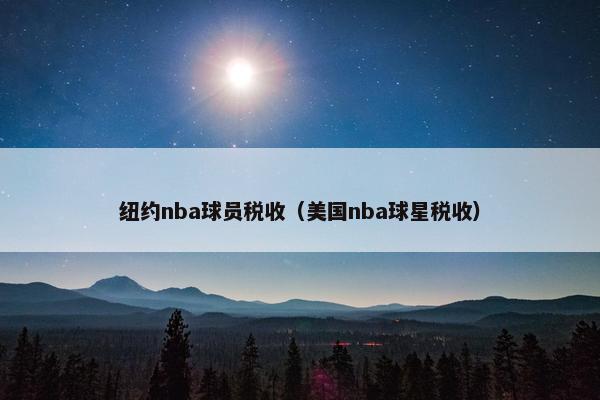 纽约nba球员税收（美国nba球星税收）