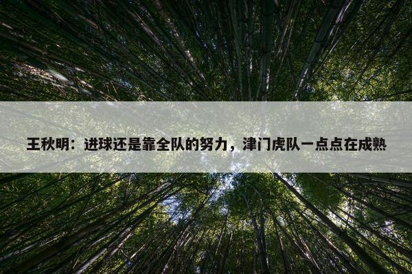 王秋明：进球还是靠全队的努力，津门虎队一点点在成熟