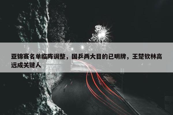 亚锦赛名单临阵调整，国乒两大目的已明牌，王楚钦林高远成关键人