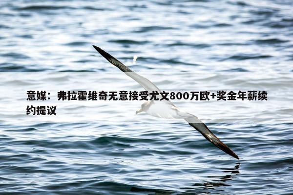 意媒：弗拉霍维奇无意接受尤文800万欧+奖金年薪续约提议