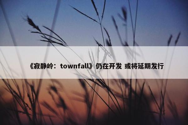 《寂静岭：townfall》仍在开发 或将延期发行