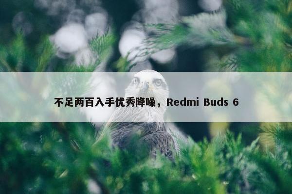 不足两百入手优秀降噪，Redmi Buds 6