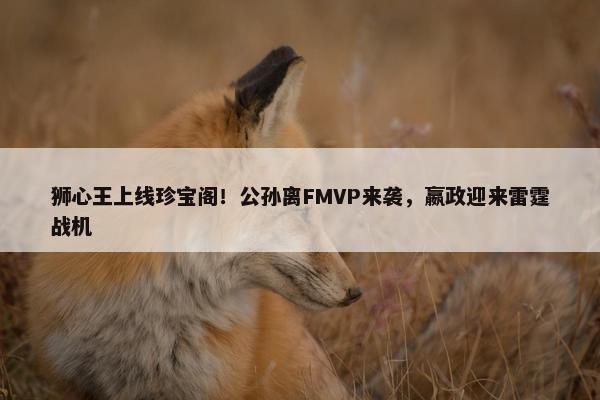 狮心王上线珍宝阁！公孙离FMVP来袭，嬴政迎来雷霆战机