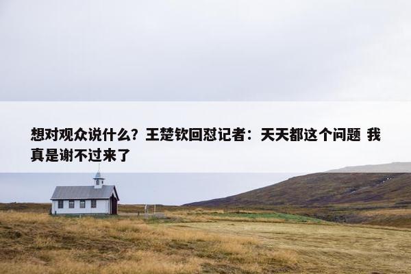 想对观众说什么？王楚钦回怼记者：天天都这个问题 我真是谢不过来了