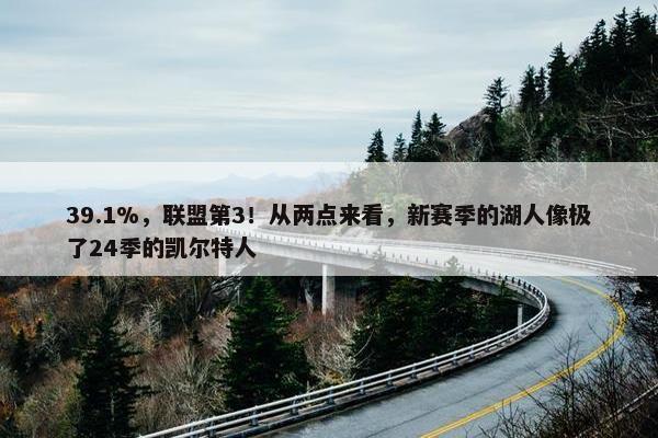 39.1%，联盟第3！从两点来看，新赛季的湖人像极了24季的凯尔特人