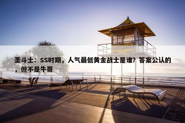 圣斗士：SS时期，人气最低黄金战士是谁？答案公认的，但不是牛哥