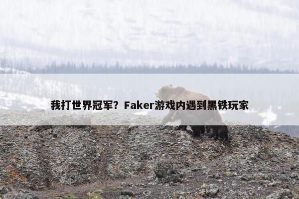 我打世界冠军？Faker游戏内遇到黑铁玩家