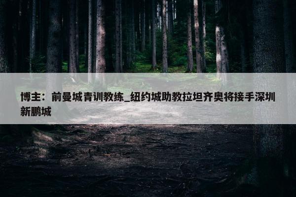 博主：前曼城青训教练_纽约城助教拉坦齐奥将接手深圳新鹏城