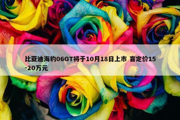 比亚迪海豹06GT将于10月18日上市 盲定价15-20万元