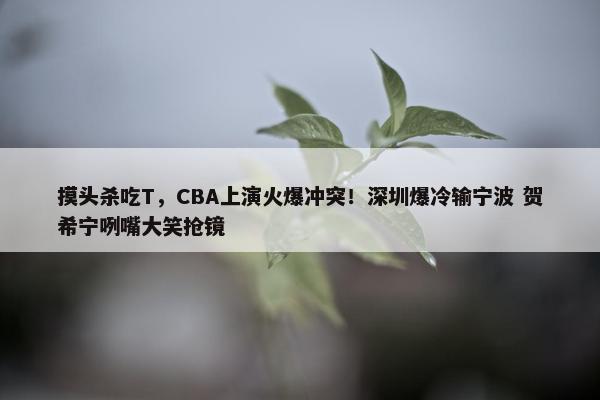 摸头杀吃T，CBA上演火爆冲突！深圳爆冷输宁波 贺希宁咧嘴大笑抢镜