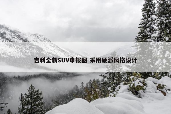 吉利全新SUV申报图 采用硬派风格设计