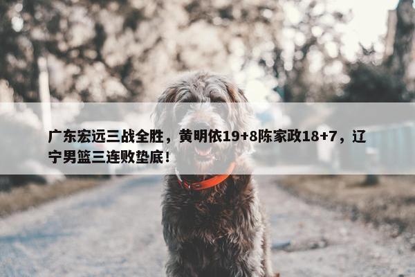 广东宏远三战全胜，黄明依19+8陈家政18+7，辽宁男篮三连败垫底！