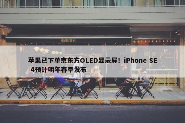 苹果已下单京东方OLED显示屏！iPhone SE 4预计明年春季发布