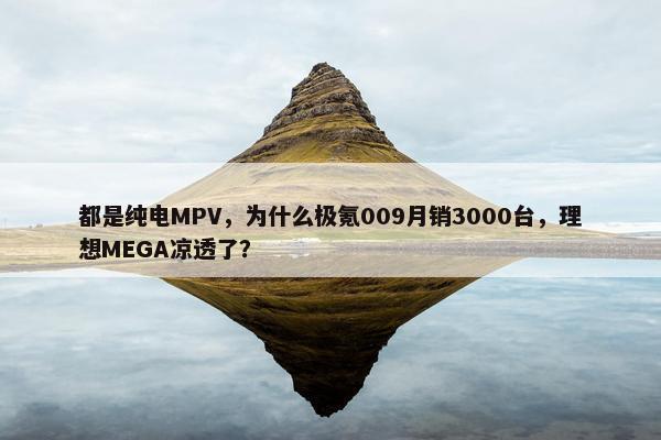 都是纯电MPV，为什么极氪009月销3000台，理想MEGA凉透了？