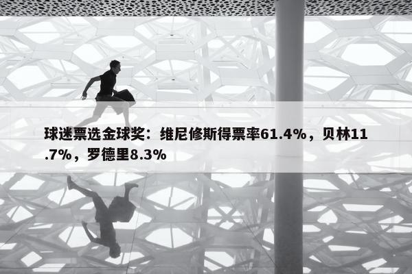 球迷票选金球奖：维尼修斯得票率61.4%，贝林11.7%，罗德里8.3%