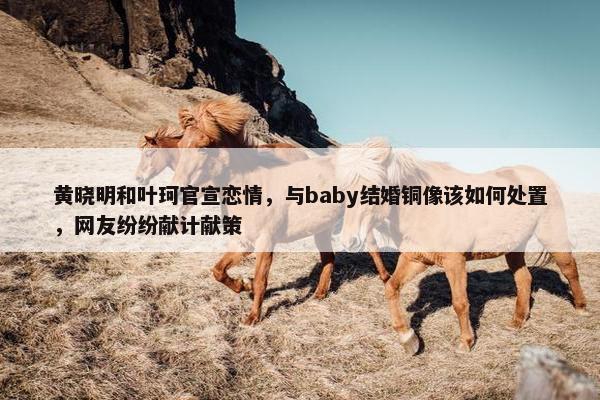 黄晓明和叶珂官宣恋情，与baby结婚铜像该如何处置，网友纷纷献计献策