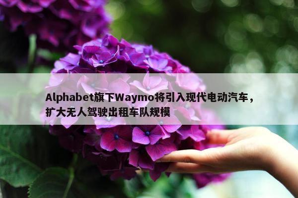 Alphabet旗下Waymo将引入现代电动汽车，扩大无人驾驶出租车队规模