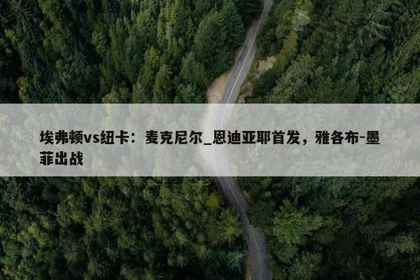 埃弗顿vs纽卡：麦克尼尔_恩迪亚耶首发，雅各布-墨菲出战