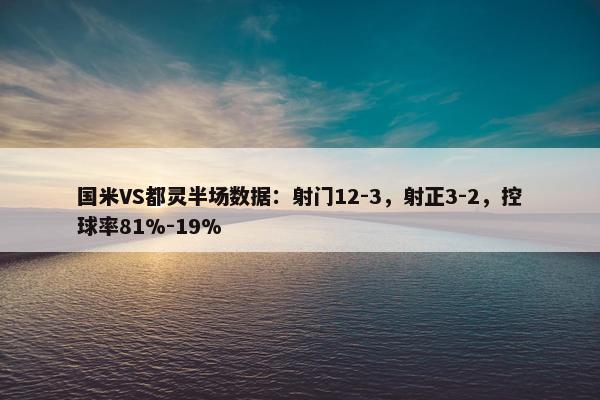 国米VS都灵半场数据：射门12-3，射正3-2，控球率81%-19%