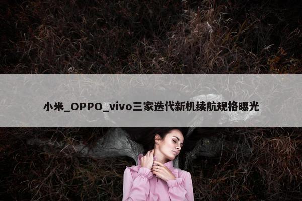 小米_OPPO_vivo三家迭代新机续航规格曝光