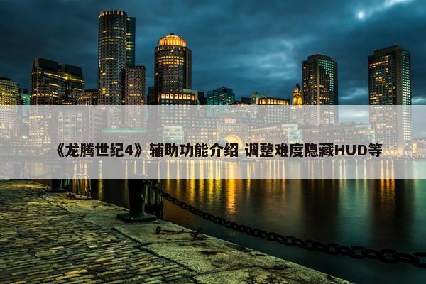 《龙腾世纪4》辅助功能介绍 调整难度隐藏HUD等