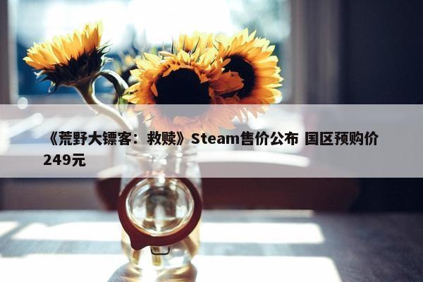 《荒野大镖客：救赎》Steam售价公布 国区预购价249元