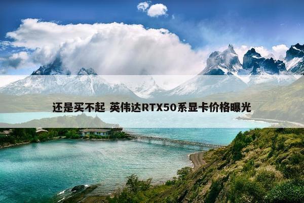 还是买不起 英伟达RTX50系显卡价格曝光